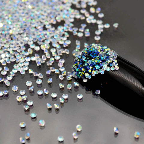 1.1mm Glass Micro Rhinestones for Nails Design Jewelry Crystal Pixie Strass Nail Art Decorations 3D Nail Rhinestones MJZ2005