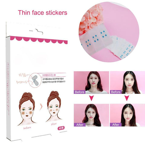 1 Box/40pcs Lift Face Sticker Thin V Face Artifact Invisible Sticker Lift Chin Tape Makeup Tools Women Girls Face Lift Sticker