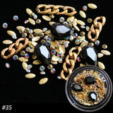 1 Box AB Nail Art Rhinestones Glitter Mixed Pearl Caviar Micro Beads Crystal 3D Jewelry Gem Charms Nail Art Decoration TR30-36