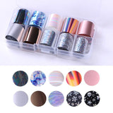 1 Box Holographic Nail Foil Set Transparent AB Color Starry Sky Transfer Sticker 2.5*100cm Manicure Nail Art Decals