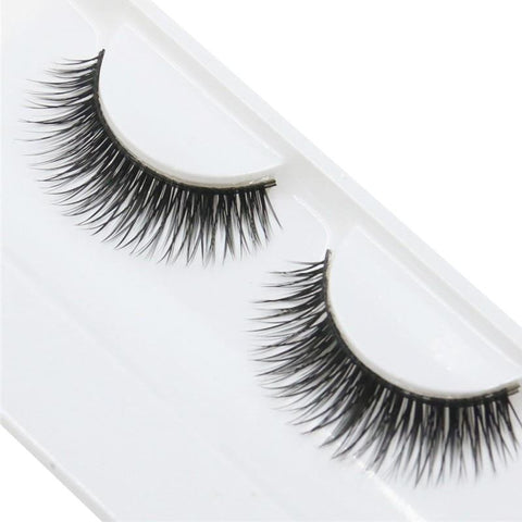 1 Pair Woman False Eyelashes Cross Thick False Eye Lashes Extension Makeup Super Natural Long Fake Eyelashes Extension Tools