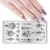 1 Pc 12*6cm Rectangle Stamping Plate Line Flower Animal Pattern Manicure Nail Art Stamp Image Plate L034