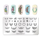 1 Pc 12*6cm Rectangle Stamping Plate Line Flower Animal Pattern Manicure Nail Art Stamp Image Plate L034