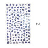 1 Pcs 3D Nail Sticker Christmas Theme Pattern Mixed Deer/Snowflake Image Tips Nail DIY Decoration Sticker Decal LAF281-284