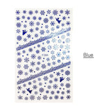 1 Pcs 3D Nail Sticker Christmas Theme Pattern Mixed Deer/Snowflake Image Tips Nail DIY Decoration Sticker Decal LAF281-284