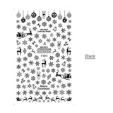1 Pcs 3D Nail Sticker Christmas Theme Pattern Mixed Deer/Snowflake Image Tips Nail DIY Decoration Sticker Decal LAF281-284