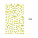 1 Pcs 3D Nail Sticker Christmas Theme Pattern Mixed Deer/Snowflake Image Tips Nail DIY Decoration Sticker Decal LAF281-284