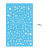 1 Pcs 3D Nail Sticker Christmas Theme Pattern Mixed Deer/Snowflake Image Tips Nail DIY Decoration Sticker Decal LAF281-284