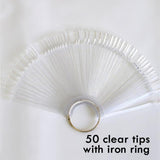 1 Set False Nail Art Tips Display Fan Designs Transparent Nature Black Color Training Palette Nails Tools Manicure SA386