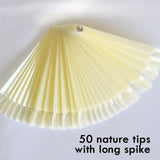 1 Set False Nail Art Tips Display Fan Designs Transparent Nature Black Color Training Palette Nails Tools Manicure SA386