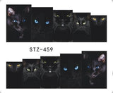 1 Sheet Animal Black Cat Designs Nail Art Stickers Water Transfer Nail Tips Decal DIY Accessory Beauty Nail Decorations LASTZ459