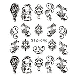 1 Sheet Black/White Leopard Nail Art Water Transfer Stickers Decals Beauty Full Wraps Manicure Decoration DIY Accessory BEB304