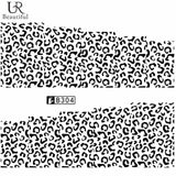 1 Sheet Black/White Leopard Nail Art Water Transfer Stickers Decals Beauty Full Wraps Manicure Decoration DIY Accessory BEB304