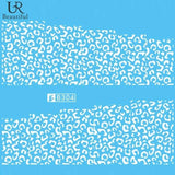 1 Sheet Black/White Leopard Nail Art Water Transfer Stickers Decals Beauty Full Wraps Manicure Decoration DIY Accessory BEB304