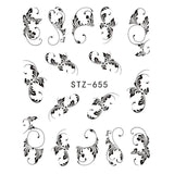 1 Sheet Black/White Leopard Nail Art Water Transfer Stickers Decals Beauty Full Wraps Manicure Decoration DIY Accessory BEB304