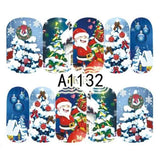 1 Sheet Christmas Snow Flower Nail Stickers Full Wraps Water Transfer Sticker Nail Art Decals Manicure Styling Tools BEA1187