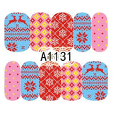 1 Sheet Christmas Snow Flower Nail Stickers Full Wraps Water Transfer Sticker Nail Art Decals Manicure Styling Tools BEA1187