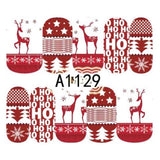 1 Sheet Christmas Snow Flower Nail Stickers Full Wraps Water Transfer Sticker Nail Art Decals Manicure Styling Tools BEA1187