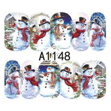 1 Sheet Christmas Snow Flower Nail Stickers Full Wraps Water Transfer Sticker Nail Art Decals Manicure Styling Tools BEA1187