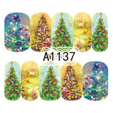 1 Sheet Christmas Snow Flower Nail Stickers Full Wraps Water Transfer Sticker Nail Art Decals Manicure Styling Tools BEA1187