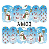 1 Sheet Christmas Snow Flower Nail Stickers Full Wraps Water Transfer Sticker Nail Art Decals Manicure Styling Tools BEA1187