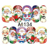 1 Sheet Christmas Snow Flower Nail Stickers Full Wraps Water Transfer Sticker Nail Art Decals Manicure Styling Tools BEA1187