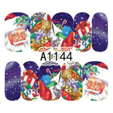 1 Sheet Christmas Snow Flower Nail Stickers Full Wraps Water Transfer Sticker Nail Art Decals Manicure Styling Tools BEA1187