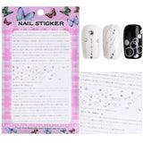 1 Sheet Embossed 3D Nail Stickers Blooming Flower 3D Nail Art Stickers Decals Adhesive Manicure Nail Art Tips Decoration SAF199