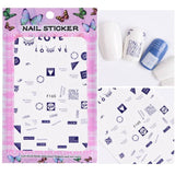 1 Sheet Embossed 3D Nail Stickers Blooming Flower 3D Nail Art Stickers Decals Adhesive Manicure Nail Art Tips Decoration SAF199