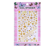 1 Sheet Embossed 3D Nail Stickers Blooming Flower 3D Nail Art Stickers Decals Adhesive Manicure Nail Art Tips Decoration SAF199