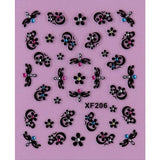 1 Sheet Fashion 3d Nail Art Sticker Nails Decal Butterfly and Flower with Rhinestones Charms DIY Decoration Manicure Tools