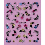 1 Sheet Fashion 3d Nail Art Sticker Nails Decal Butterfly and Flower with Rhinestones Charms DIY Decoration Manicure Tools