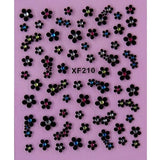 1 Sheet Fashion 3d Nail Art Sticker Nails Decal Butterfly and Flower with Rhinestones Charms DIY Decoration Manicure Tools