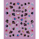 1 Sheet Fashion 3d Nail Art Sticker Nails Decal Butterfly and Flower with Rhinestones Charms DIY Decoration Manicure Tools