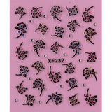 1 Sheet Fashion 3d Nail Art Sticker Nails Decal Butterfly and Flower with Rhinestones Charms DIY Decoration Manicure Tools