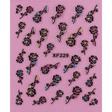 1 Sheet Fashion 3d Nail Art Sticker Nails Decal Butterfly and Flower with Rhinestones Charms DIY Decoration Manicure Tools