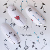 1 Sheet Fashion Rose Flower Nail Art Water Transfer Stickers Decals Tip Decoration DIY for Nails Accessories