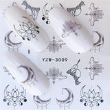 1 Sheet Fashion Rose Flower Nail Art Water Transfer Stickers Decals Tip Decoration DIY for Nails Accessories