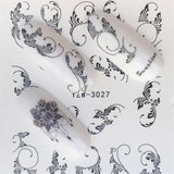 1 Sheet Fashion Rose Flower Nail Art Water Transfer Stickers Decals Tip Decoration DIY for Nails Accessories