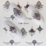 1 Sheet Fashion Rose Flower Nail Art Water Transfer Stickers Decals Tip Decoration DIY for Nails Accessories