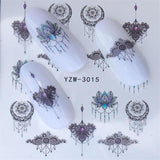 1 Sheet Fashion Rose Flower Nail Art Water Transfer Stickers Decals Tip Decoration DIY for Nails Accessories