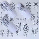 1 Sheet Fashion Rose Flower Nail Art Water Transfer Stickers Decals Tip Decoration DIY for Nails Accessories