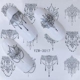 1 Sheet Fashion Rose Flower Nail Art Water Transfer Stickers Decals Tip Decoration DIY for Nails Accessories