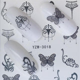 1 Sheet Fashion Rose Flower Nail Art Water Transfer Stickers Decals Tip Decoration DIY for Nails Accessories