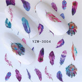 1 Sheet Fashion Rose Flower Nail Art Water Transfer Stickers Decals Tip Decoration DIY for Nails Accessories