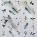 1 Sheet Fashion Rose Flower Nail Art Water Transfer Stickers Decals Tip Decoration DIY for Nails Accessories