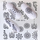 1 Sheet Fashion Rose Flower Nail Art Water Transfer Stickers Decals Tip Decoration DIY for Nails Accessories