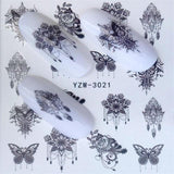 1 Sheet Fashion Rose Flower Nail Art Water Transfer Stickers Decals Tip Decoration DIY for Nails Accessories