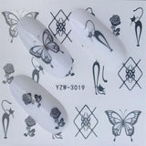 1 Sheet Fashion Rose Flower Nail Art Water Transfer Stickers Decals Tip Decoration DIY for Nails Accessories