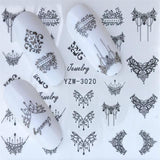 1 Sheet Fashion Rose Flower Nail Art Water Transfer Stickers Decals Tip Decoration DIY for Nails Accessories